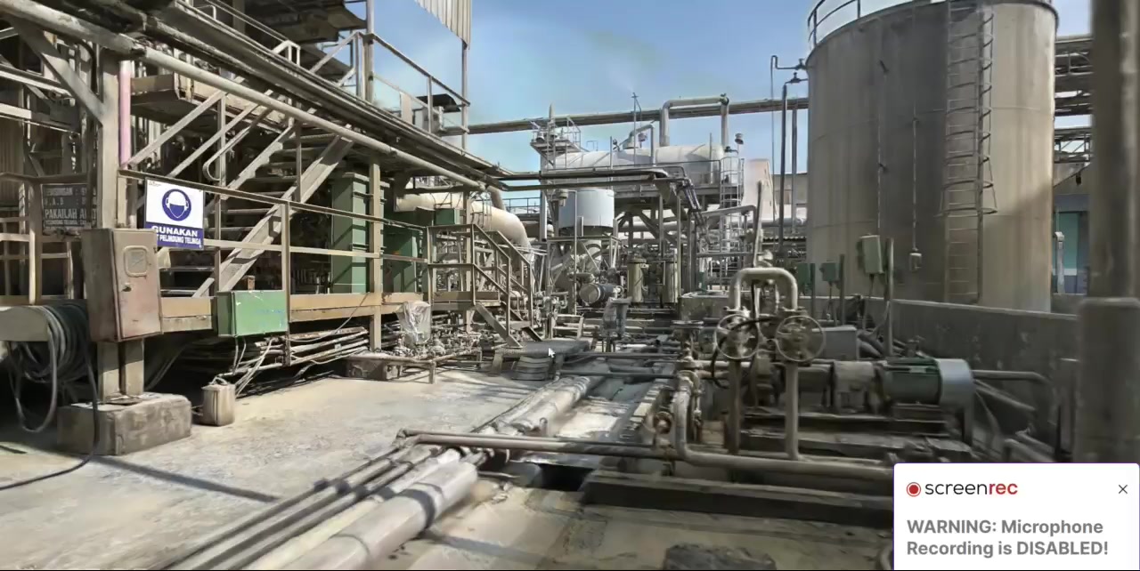 Visual area plant dan piping untuk manufacturing maintenance