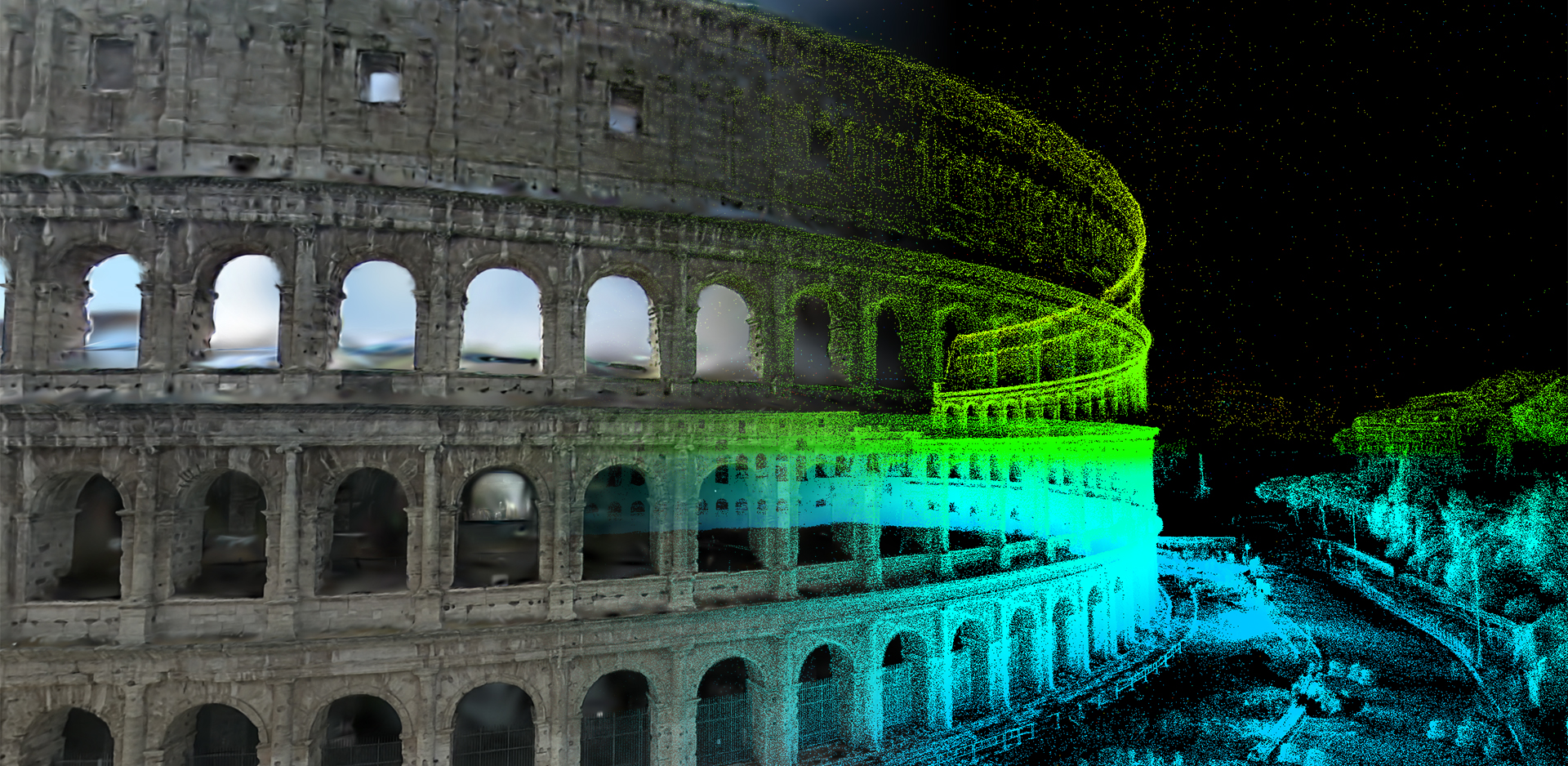 Rekonstruksi Colosseum dan visualisasi point cloud 3D