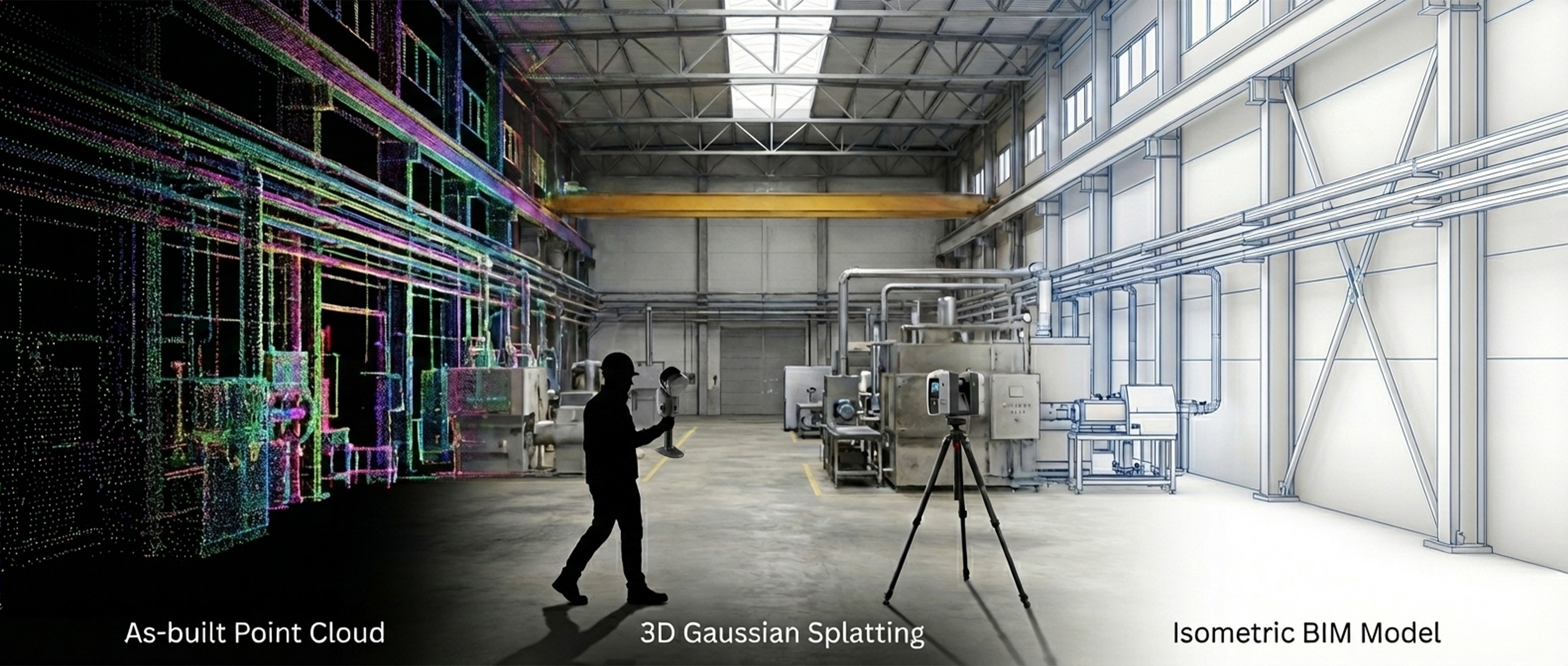 Perbandingan rekonstruksi visual dan point cloud 3D
